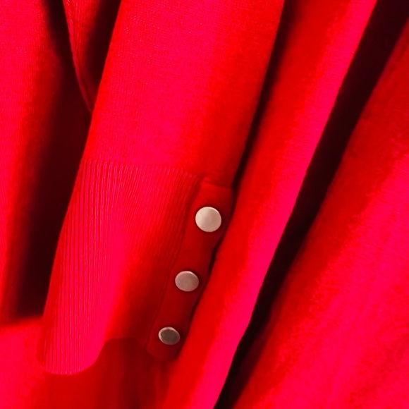 Chicos Red Turtleneck Long Sleeve Sweater Top - Picture 3 of 5